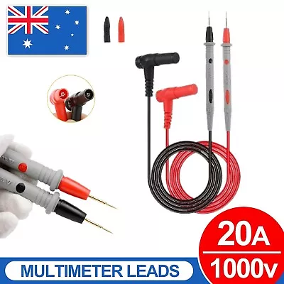 Multimeter Test Leads For Fluke Meter Electrical Alligator Clip Probes 1000V 20A • $8.99