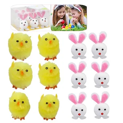 Happy Easter Pom Pom Bunny Chick Set Hoppy Easter Crafts Bonnet Decorations • £8