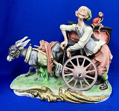 VTG Arnart 5th Ave Organ Grinder Monkey Donkey Cart Porcelain Figurine! RARE 191 • $49.99