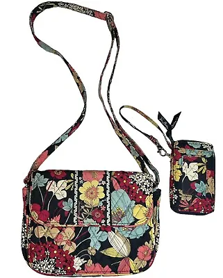 VERA BRADLEY Happy Snail Crossbody Bag Purse & Wristlet Wallet Set Retired • $23.79