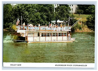 Vintage Valley Gem Muskingum River Sternwheeler Postcard 7XE • $18.97