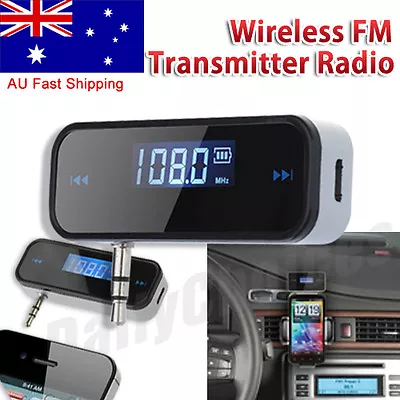 3.5mm Car Wireless MP3 FM Transmitter Handsfree Radio For Mobile Phone Universal • $10.59