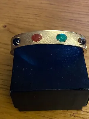 VINTAGE  Scarab  Gemstones Bracelet By WINARD • $35