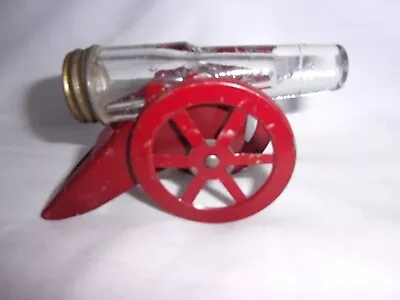 Vintage Original 1930 Glass / Tin Toy Cannon Candy Container • $75