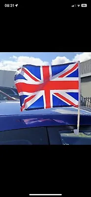 2 X Union Jack Car Flags United Kingdom Great Britain British Car Window Flags • £4