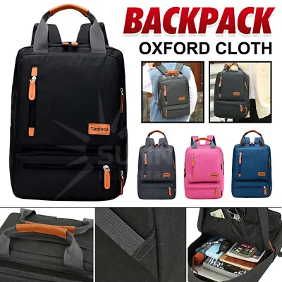 Mens Women Large Capacity Oxford Backpack Laptop Notebook School Travel Bag • $21.50