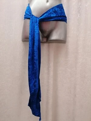£4.99 • Buy Long Royal Blue Velour Velvet Pirate Waist Sash Fancy Dress Book Day