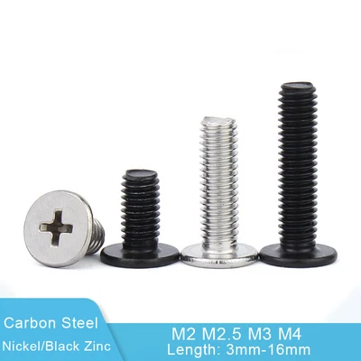 £1.98 • Buy M2 M2.5 M3 M4 CM Phillips Ultra Thin Flat Wafer Head Screw Bolt Machine Screw