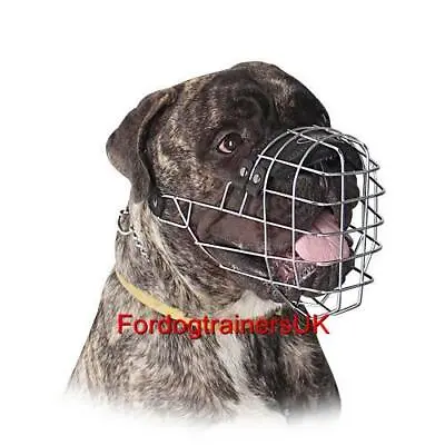 £55.08 • Buy Extra Large Dog Muzzle For Bullmastiff & Alike Breeds Padded Wire Basket UK Best