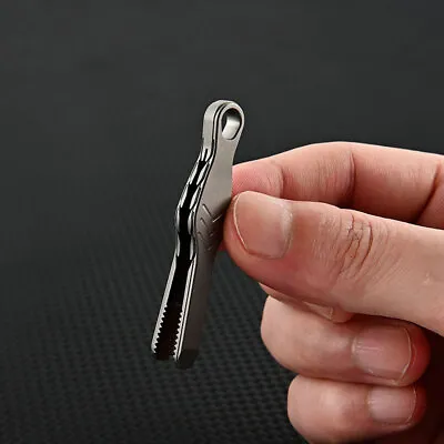 Mini Lightweight Titanium Alloy Keychain Tweezers Portable Outdoor EDC Tool • $9.92