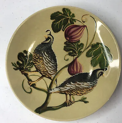1 Plate Pottery Barn Harvest Quail 9”  Luncheon Plate Metallic Paint Detailing • $7.99