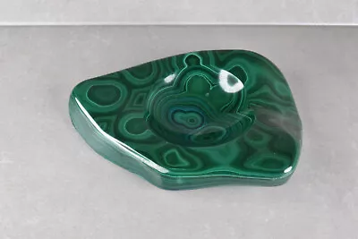 Polished Malachite Ashtray Bowl Sphere Stand From Congo  14.6 Cm  # 18700 • $249.95