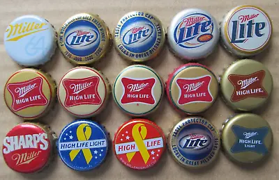 15 Different Obsolete Miller Milwaukee Wisconsin Wi  Beer Bottle Caps #2 • $4.95