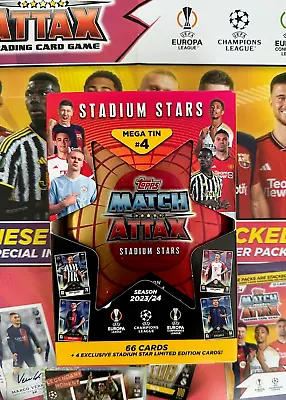 Mega Tin 4 Stadium Stars New & Sealed - Match Attax 2023 / 2024 23 / 24 • £13.95