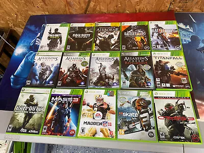 15 Game Xbox 360 Bundle Call Of Duty Battlefield Crysis Mass Effect Assassins • $60