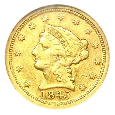 1845-D Liberty Gold Quarter Eagle $2.50 - NGC AU50 - Rare Dahlonega Gold Coin! • $4450.75