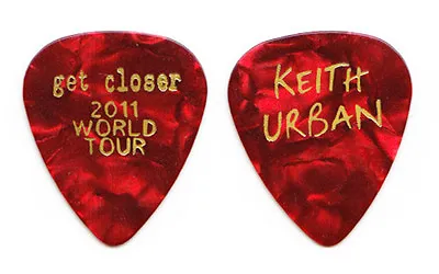 Keith Urban Red Pearl Guitar Pick - 2011 Get Closer Tour • £9.63