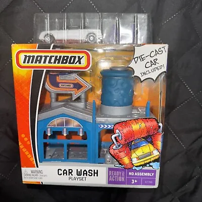 Matchbox Car Wash Playset New 2012 Collectible W/ Diecast White Luxury Car RARE • $17.99