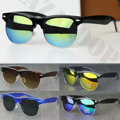 Classic Vintage Retro Half Frame Sunglasses UV400 Protection  • £3.95