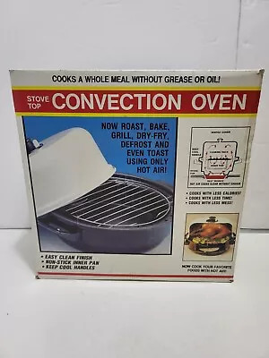 Vintage Stove Top Convection Oven W/Rack Lid And Instructions New In Box • $49.99