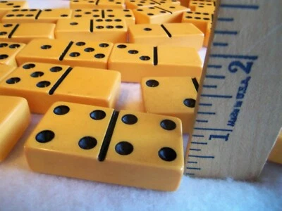 $199.50 • Buy Bakelite Large Buttersctch Orange Dominoes In  Box Nice Vintage 