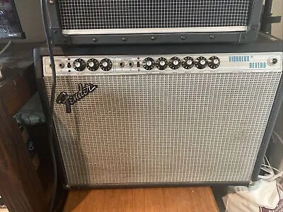 1970 FENDER VIBROLUX REVERB RCA SYLVANIA TUBES VINTAGE AMP With Cover • $1500