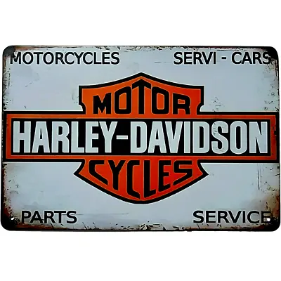 Harley Davidson Vintage Metal Sign Motorcycle Advertisement Garage Sign 12x8 • $13.50