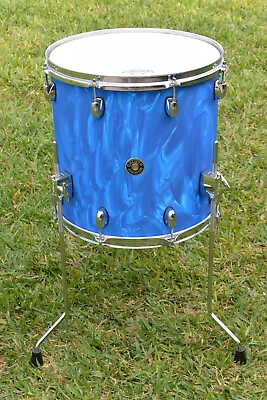 GRETSCH CATALINA CLUB 14  FLOOR TOM In BLUE SATIN FLAME For YOUR DRUM SET! I483 • $493.11