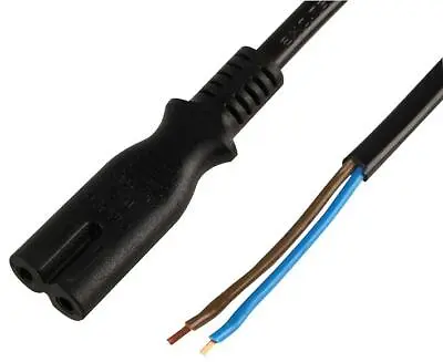 £1.99 • Buy 1.15M Length C7 (Figure 8) Connector To Bare End Power Lead - Black