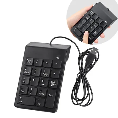 USB Number Pad Numpad Numeric Keypad 18 Keys Keyboard For Laptop Deskto HFUL • £7.38