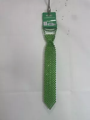 Lucky To You Green Adult Beaded Mardi Gras St Patrick's Day Tie Necklace • $12.49