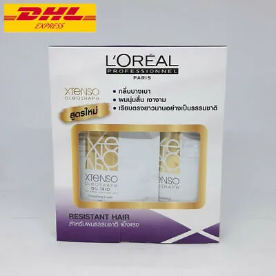 L'Oreal X Tenso Permanent Hair Straightener Kit Resistant Hair Oleoshape 2x125ml • $31.85