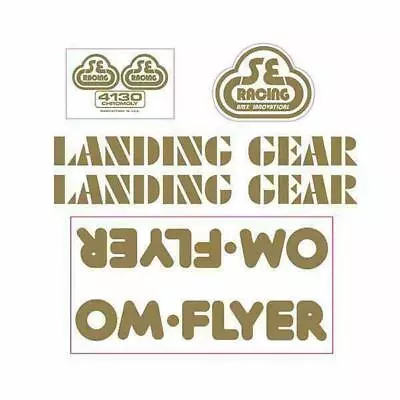 SE Racing - 80'S OM FLYER Decal Set In Gold - Old School Bmx • $60.50