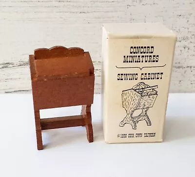Concord Miniatures Vintage Wood Sewing Cabinet Doll House Furniture #1856 W/box • $9.99