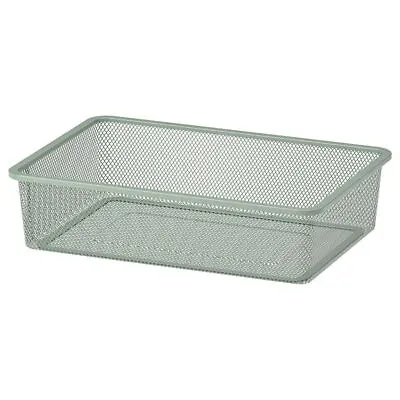 Ikea TROFAST Mesh Storage Stackable Metal Box Grey Green 42x30x10cm • £15