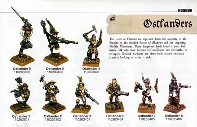 Warhammer Mordheim Ostlanders Warband COMPLETE SET Excellent Metal OOP • $199.99