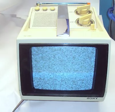 Vintage 1980 Sony Portable Transistor TV Television Model TV 790 Tested Works • $44.99