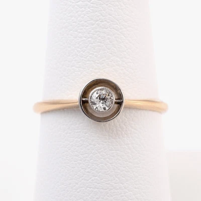 $700.71 • Buy Antique  18ct Gold Deco Diamond Solitaire Target Ring Size P