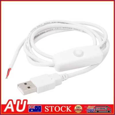 $9.19 • Buy 1m 5V USB Power Supply Cable 2 Pin USB 2.0 Male Cord Extension DIY With Switch