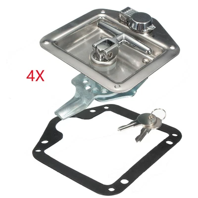 $60 • Buy 4X T Handle Locks Tool Box With Keys Stainless Steel Trailer Camper Truck