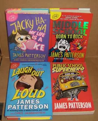 4 James Patterson Children's Books Middle School Public School Superhero • $17.99