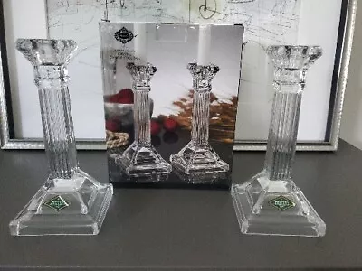 Pair Of Shannon Crystal By GODINGER Ambassador  Candlestick 8  Tall  • $22