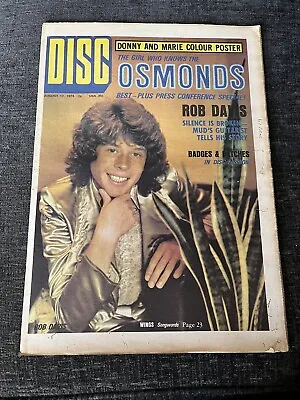 Disc & Music Echo 17 Aug1974 Donny & Marie Poster Osmonds Art & Ad See Contents • £24.99