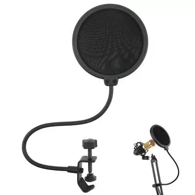 New Double Layer Studio Microphone Wind Screen Mask Gooseneck Shield Pop Filter • $7.88