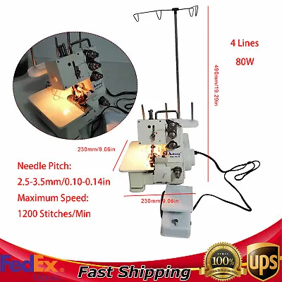 Four-Thread FN2-4D Overlocker Serger Sewing Machine W/Peadal Household Sewing US • $159.60