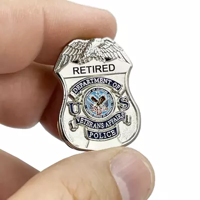 BL7-018 VA Veterans Affairs Police Officer RETIRED Administration Shield Lapel P • $12.99