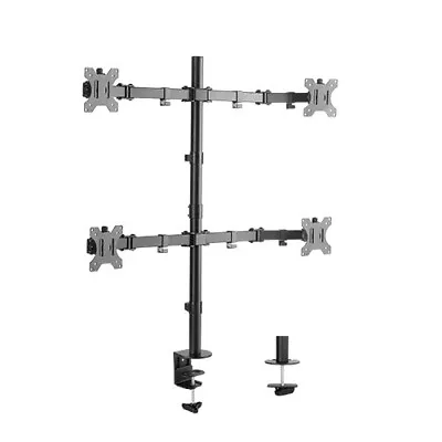 Quad Monitor Desk Mount Adjustable Clamp Stand Heavy Duty 4 Screens Up To 32  • $56.95