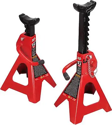 BIG RED 2 Ton (4000 Lbs) Torin Double Locking Steel Jack Stands Red 2 Pack • $31.99