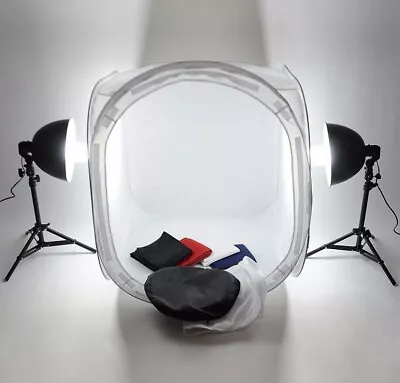 Quality Soft Box Light Photo Tent Cube 80cm  4 Color Backdrop Studio Photography • £22.99