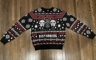 $15 • Buy Star Wars Darth Vader Ugly Christmas Sweater XL Black White Red